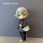 チャイナトップス(チェックB)＋餃子バッグのセット