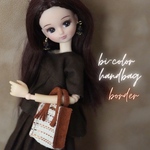 bi-color handbag(border)