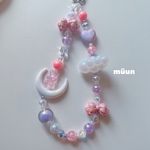 💕🌙⸝⸝‪˚｡⋆୨୧オーロラリボンストラップ ビーズアクセサリー ストラップ アクセサリー ロングストラップ iPhoneケース 韓国アクセサリー
