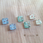glass mosaic pierce/earrings
