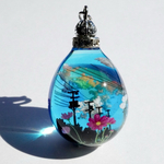 雲レジン☆日常☆コスモス☆虹の架け橋☆空たまご7☆オススメ紐ペンダント