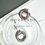   【2pcs】ステンレストリプルリングピアス　シルバー