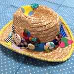 デコ☆キッズ用中折れ麦わら帽子
