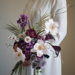 和装ブーケ　個性派ブーケ　大人ブーケ　韓国ブーケ　前撮りブーケ　ウェディングブーケ　アーティフィシャルフラワーブーケ　造花ブーケ