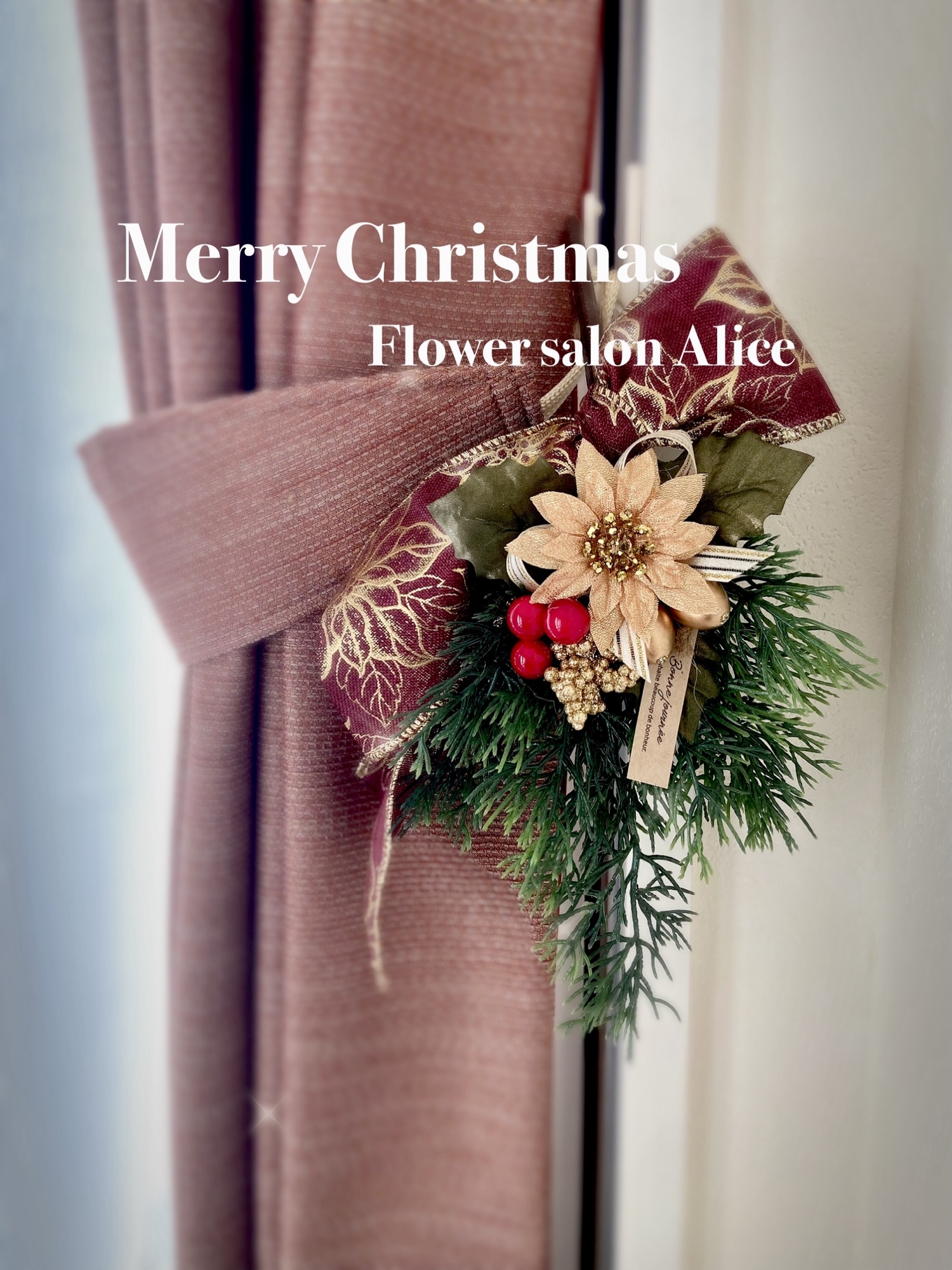 クリスマス ミニスワッグ 造花 花束 玄関 Christmas インテリア 飾り 