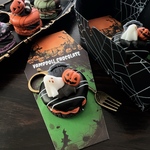 オバケ👻とカボチャ🎃のハロウィンマカロンバッグチャーム