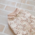 犬服SS ボーダーリボン アーモンド バックオープン(背中開き)✨送料無料✨