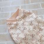 犬服M ボーダーリボン アーモンド バックオープン(背中開き)✨送料無料✨