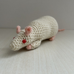 あみぐるみ ねずみ🐭  ホワイト 