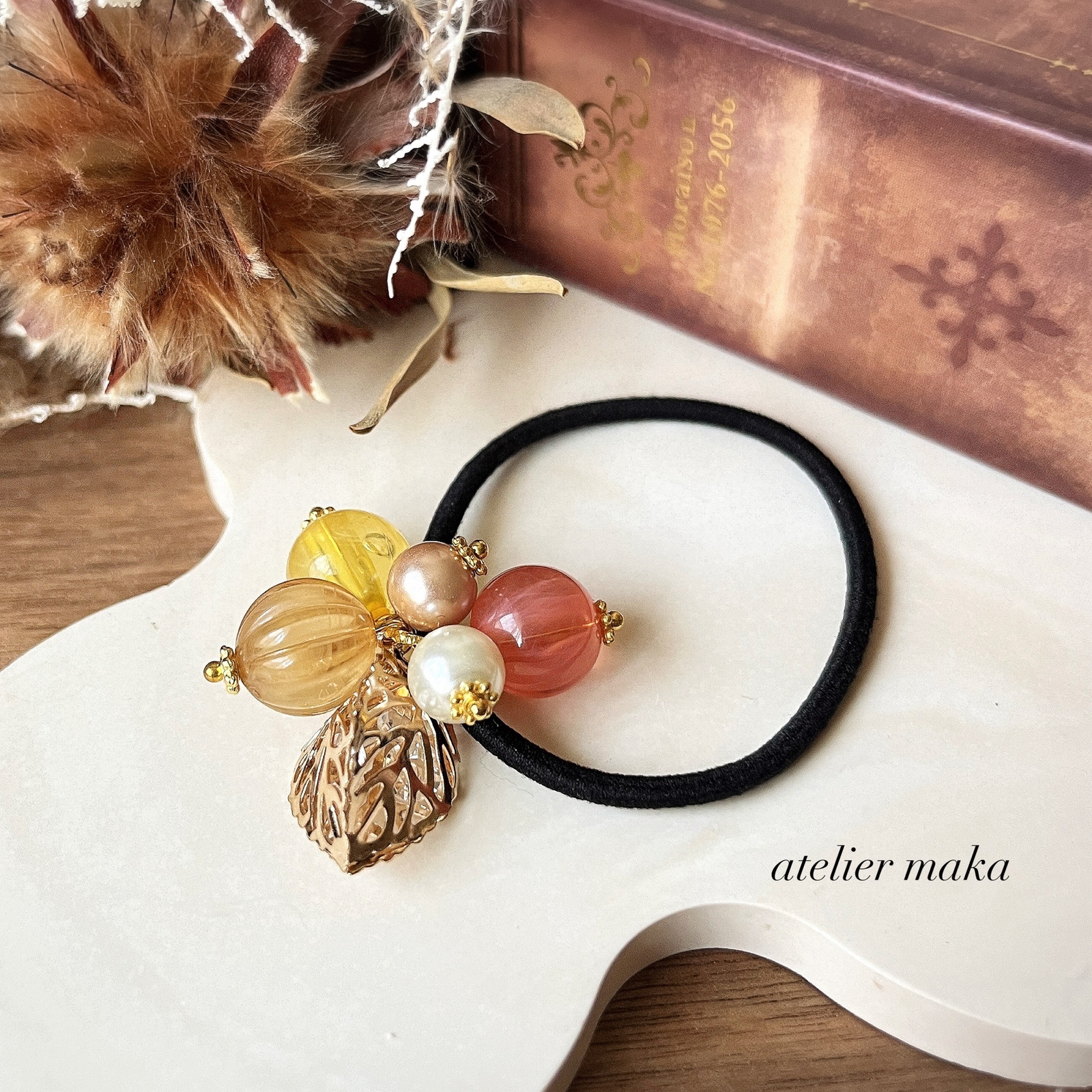 じゃらじゃら  ヘアゴム  秋色 じゃらじゃら ヘアゴム 秋色