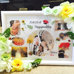 送料無料フラワーフォト時計❤︎お花、可愛い