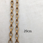 【20cm】 真鍮　オーバルリングチェーン