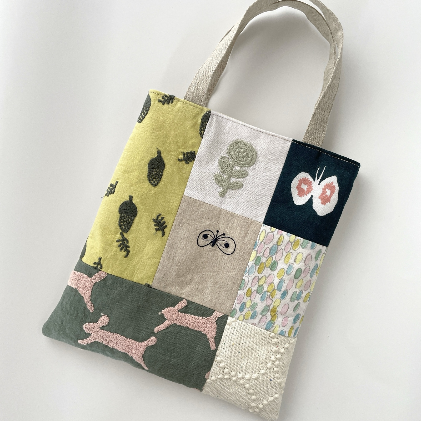 ハンドメイド ミナペルホネン まぁるいBANEGUCHIバッグ⑅︎◡̈︎*制作 