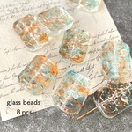 8pcs★beads・mixed clear glass （ガラスビーズ）