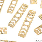 【月の満ち欠け】月チャーム25mm ゴールド 4個【宇宙パーツ】