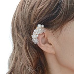 花とパールのイヤーカフセット 