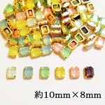 【ミルキーカラー】　ビジュー用　１０個　１０ｍｍ×８ｍｍ