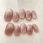 （Sサイズ）no.17 シンプル大人うるちゅる　ネイルチップ