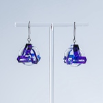triangle  cluster ピアス/イヤリング (purple blue)