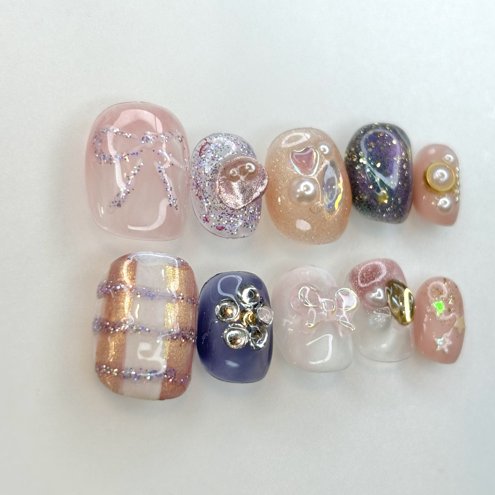 ☑︎スイもアマイもネイルチップ韓国オーダーニュアンスネイル個性派