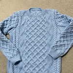 ブルーウールセーター