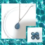 ［再販2］ブルーフローライト　グラデーションネックレス✨　#minne_new
