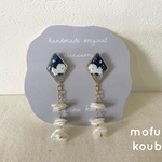 🔴SALE🔴《ピアス》星空🌌とビションの耳飾り