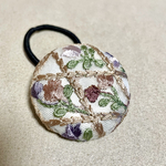 NEW🌼インド刺繍リボン　ヘアゴム大　ゴム交換可能　プレゼントにも大人気