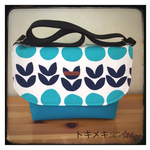 北欧柄☆双葉＆水玉♪ショルダーバッグ*ハンドメイド