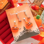 ハロウィン🎃🦇🕸 大きいカボチャ🎃 小さいかぼちゃ🎃ハンドメイド ピアス イヤリング レディース アクセサリー わくわく♪ 2点セット❣️