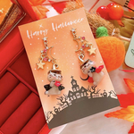 数量限定❣️大人可愛いෆ˚* ハロウィン🎃🦇🕸 とんがり帽子 猫🐈🐾 ハンドメイド ピアス イヤリング レディース アクセサリー✨️
