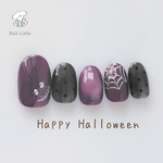 大人なハロウィンネイルチップ パーティー ゴシック  