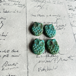 【2コセット】JIRI＊IVANA#czech beads#チェコビーズ　owl18✖️15㍉ luster turquoise  picasso