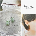 №1832 ❁¨̮ かすみ草とパールのレジンピアス・イヤリング