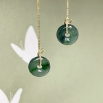 翡翠　ピアス　ジェダイト　ピアス　チェーンピアス　天然石　【超美品】3