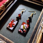 【和風】花札ピアス（梅&赤短）