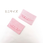 フリルのミニポケットティッシュケース　＊ピンク