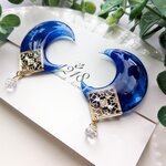 青い三日月を添えて  イヤリング ピアス