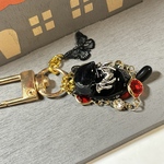 小悪魔にゃんこ キーホルダー 赤