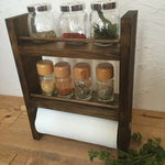 感謝価格＊2段＊h34.5  kitchen paper rack ⁑キッチンペーパースパイスラック 