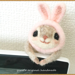 【オーダー品】癒しの妖精✿momoちゃん　いろんなトコからちょこんとうさ耳顔出し全身miniバージョン