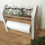 【在庫限りsale】2段kitchen paper shelf WB キッチンペーパー スパイスラック