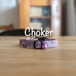 《チョーカー》リバティ ペッパー パープル　猫の首輪