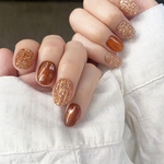 Orange & Brown 🍁 バカラネイルチップ / オレンジ ブラウン