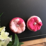 ☆送料無料☆ 2個セット フェルトの花マグネット