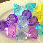 25mm×21mm/ちょっと大きめドロップ＊チャーム（寒色系）12個