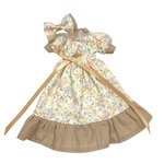 ジェニーちゃん服No.162ハンドメイドミルクティーワンピースイエローベージュ
