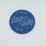エスニック柄風の刺繍🌿缶バッジ