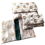 『亀祥緑海』　金襴織物御朱印帳袋　B5/B6サイズ　鶴　蓮　御朱印帳ケース　御朱印帳ポーチ　御朱印帳入れ　数寄屋袋　帛紗　桐生織物