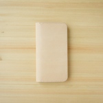 本革 iPhone16 / 16 Pro カバー  ヌメ革  レザーケース  手帳型  ナチュラル